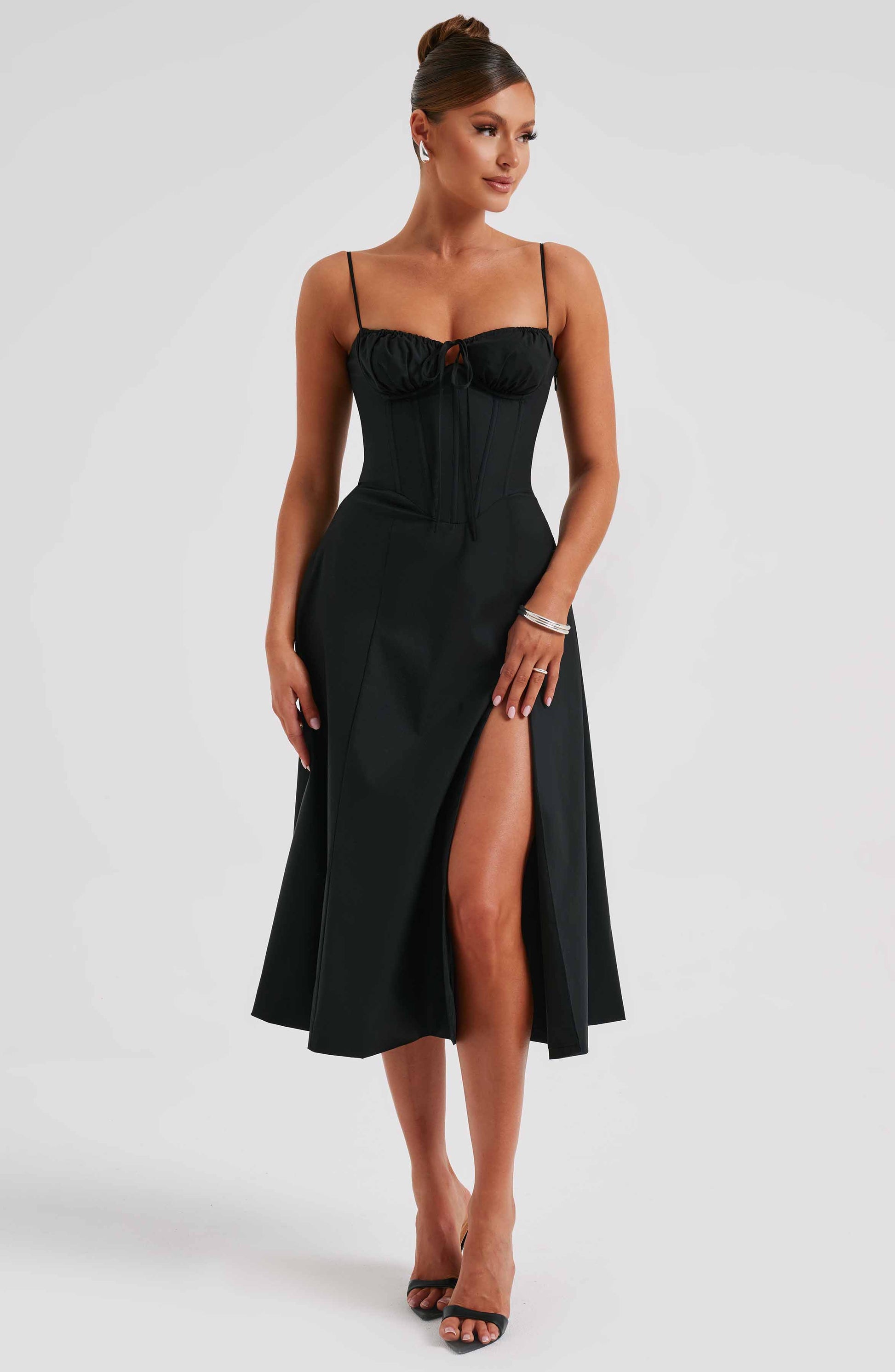 Luvrefashion | Deanna Black Midi Dress in XS - image 6