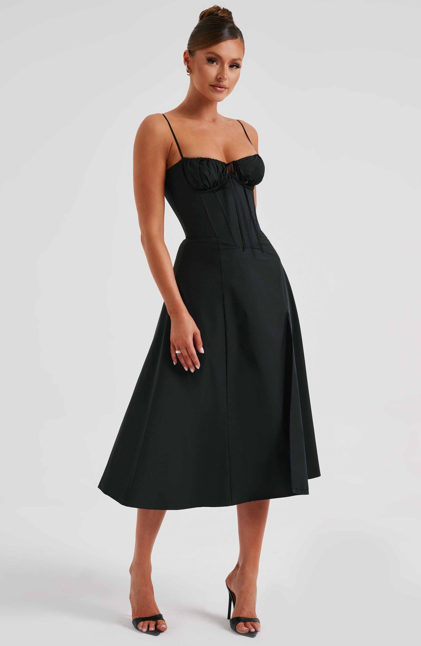 Luvrefashion | Deanna Black Midi Dress in XS - image 9