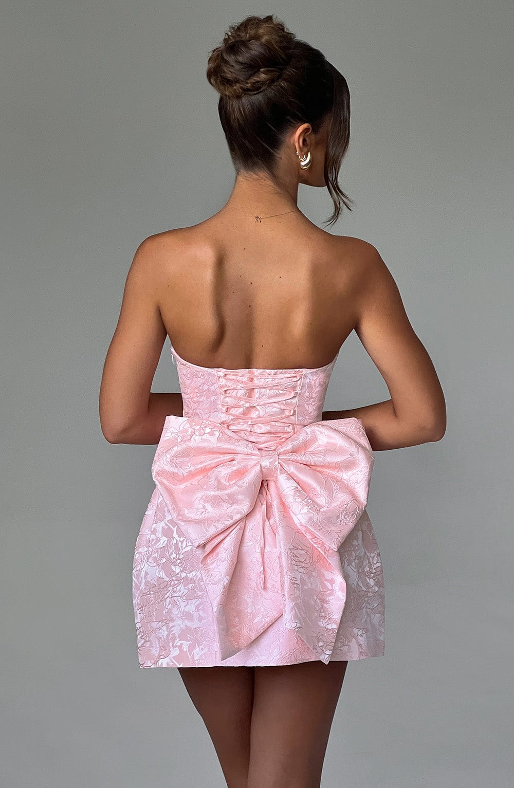 Luvrefashion | Elenora Blush Mini Dress in XS - side view