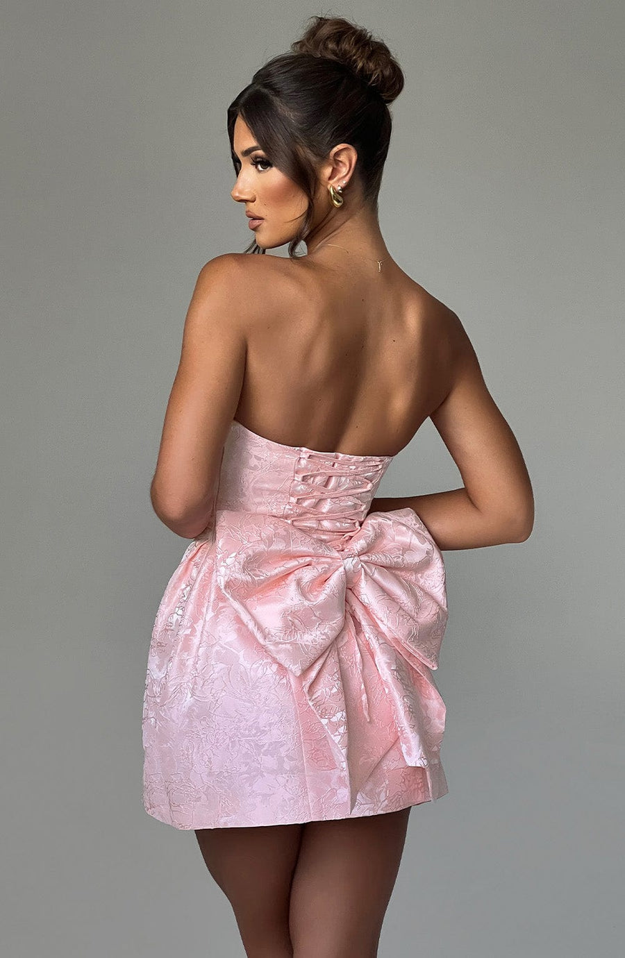 Luvrefashion | Elenora Blush Mini Dress in XS - detail view