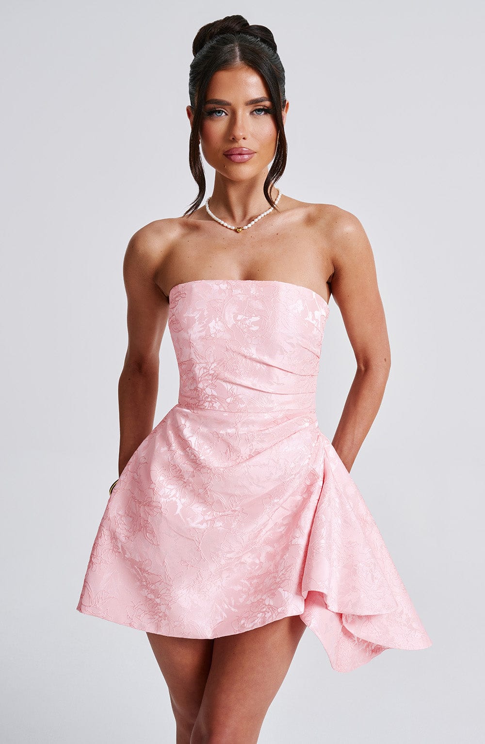 Luvrefashion | Elodie Romper Blush Pink in XS - detail view