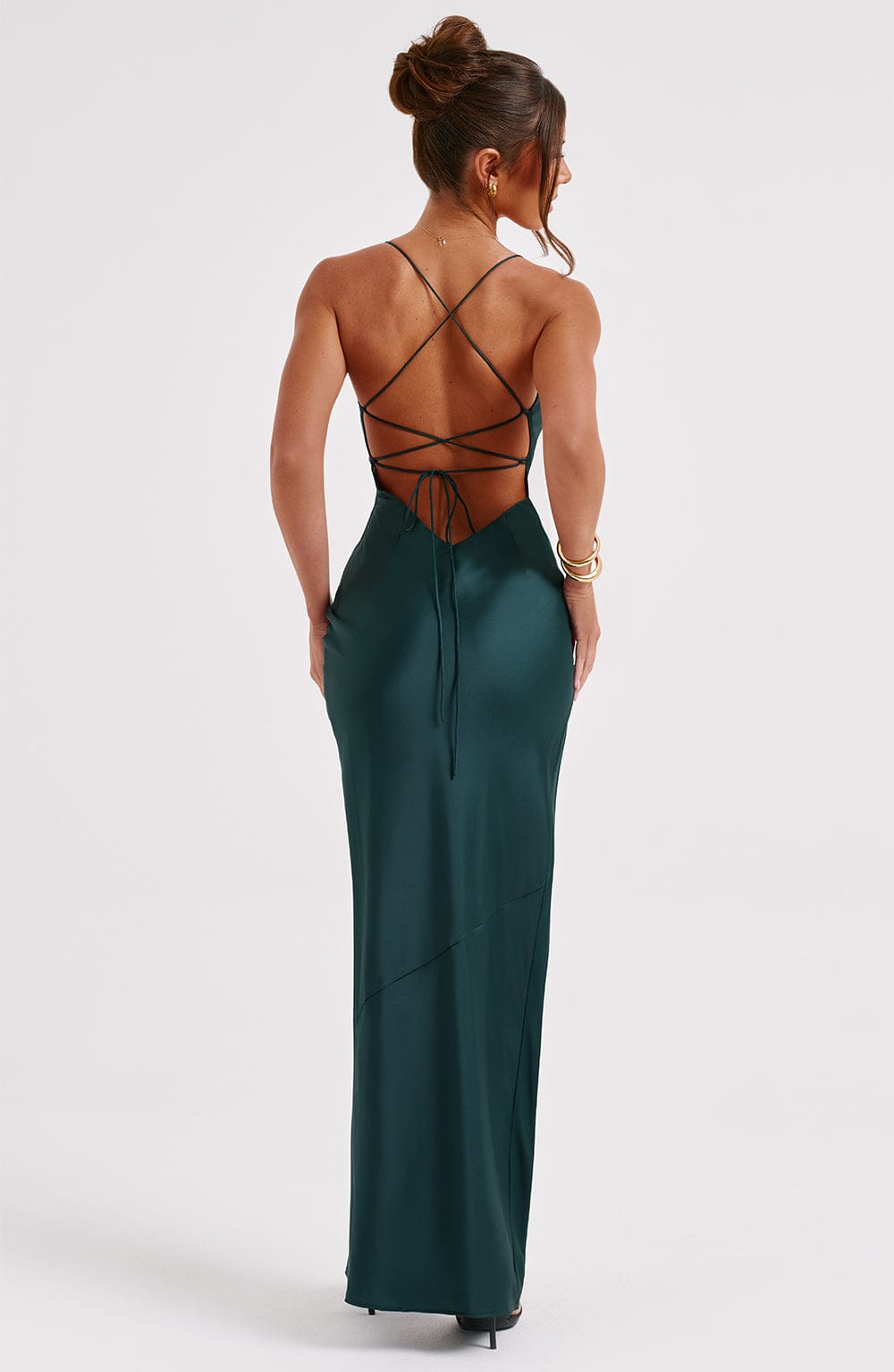 Luvrefashion | Emerald Misha Maxi Dress in XS - styled look