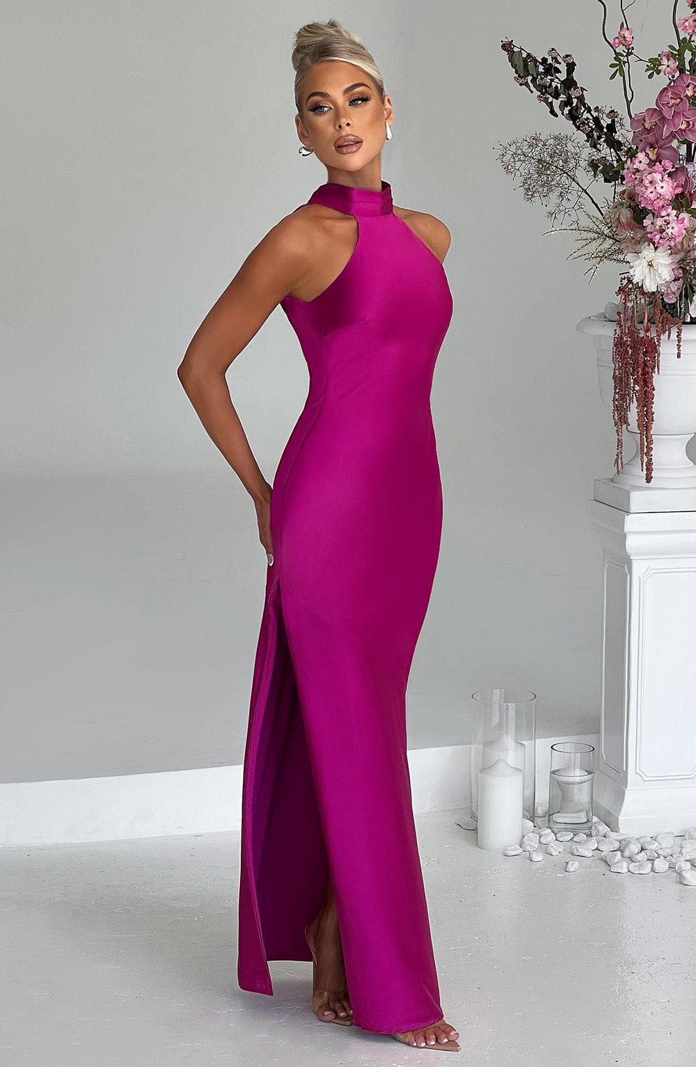 Luvrefashion | Etta Full Length Dress Vibrant Pink in XS - image 6