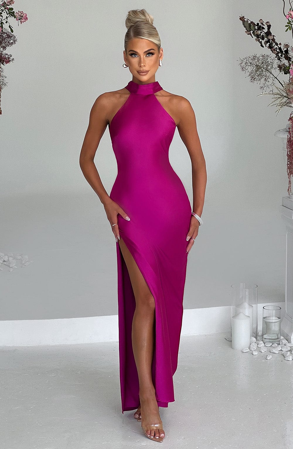 Luvrefashion | Etta Full Length Dress Vibrant Pink in XS - image 7