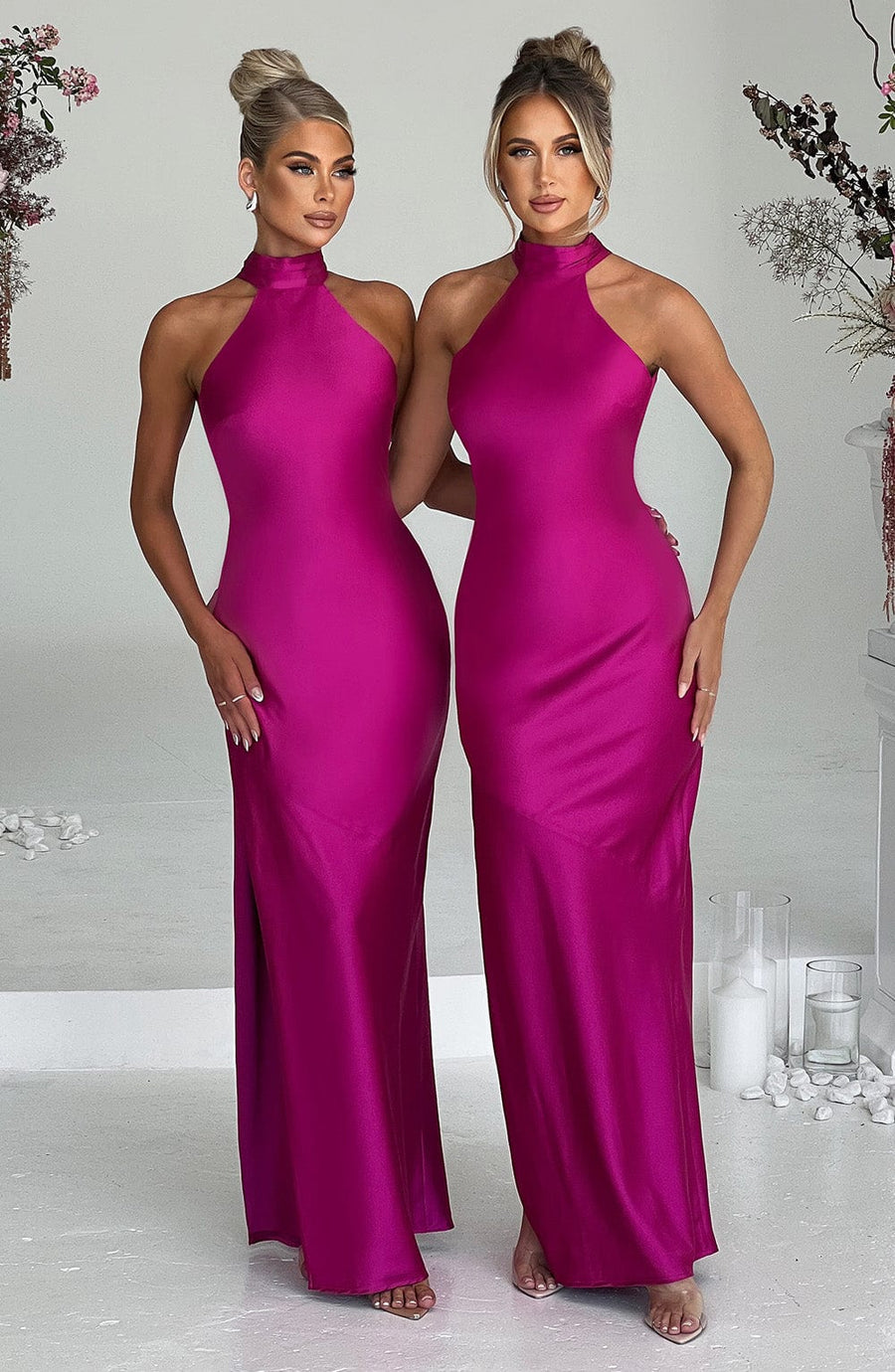 Luvrefashion | Etta Full Length Dress Vibrant Pink in XS - image 8