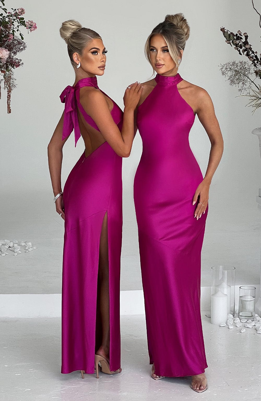 Luvrefashion | Etta Full Length Dress Vibrant Pink in XS - image 9