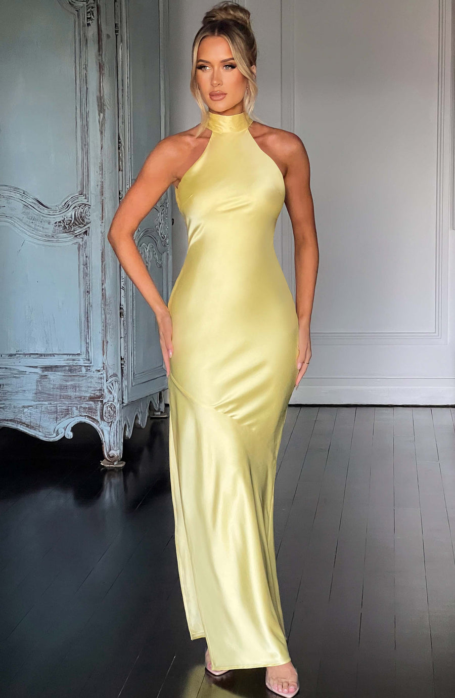 Luvrefashion | Etta Lemon Maxi Dress in XS - detail view