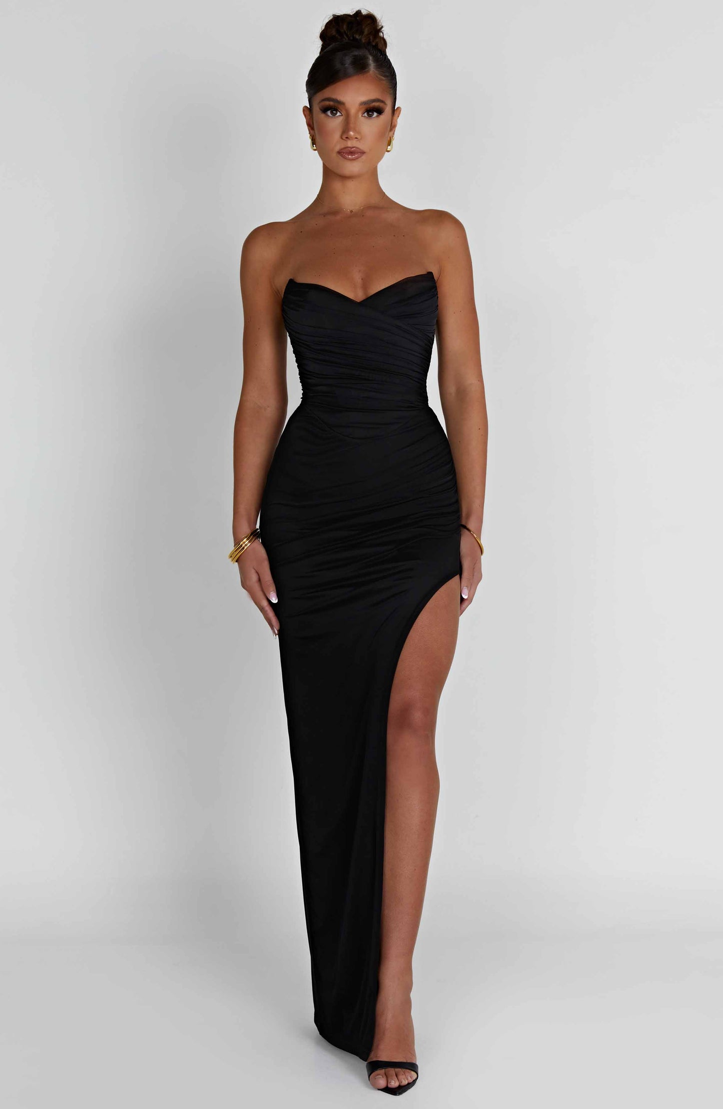 Luvrefashion | Giovanna Black Maxi Dress in XS - detail view