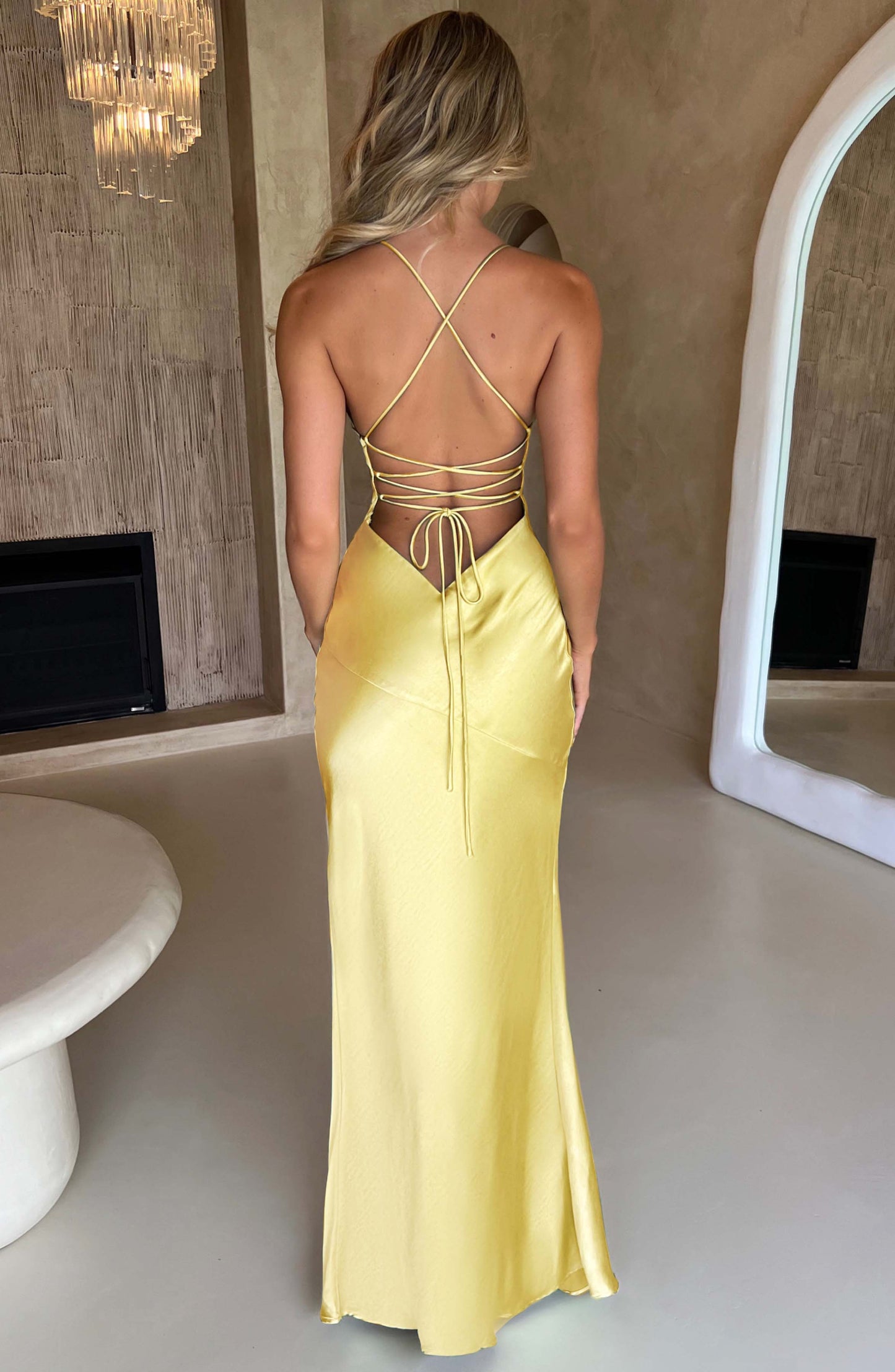 Luvrefashion | Isobel Lemon Maxi Dress in XS - styled look