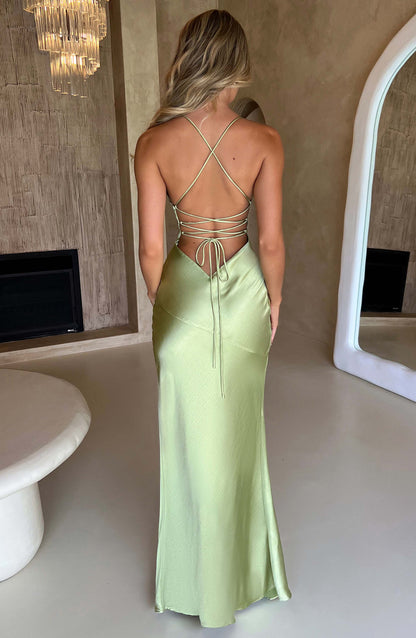Luvrefashion | Isobel Sage Maxi Dress in XS - side view