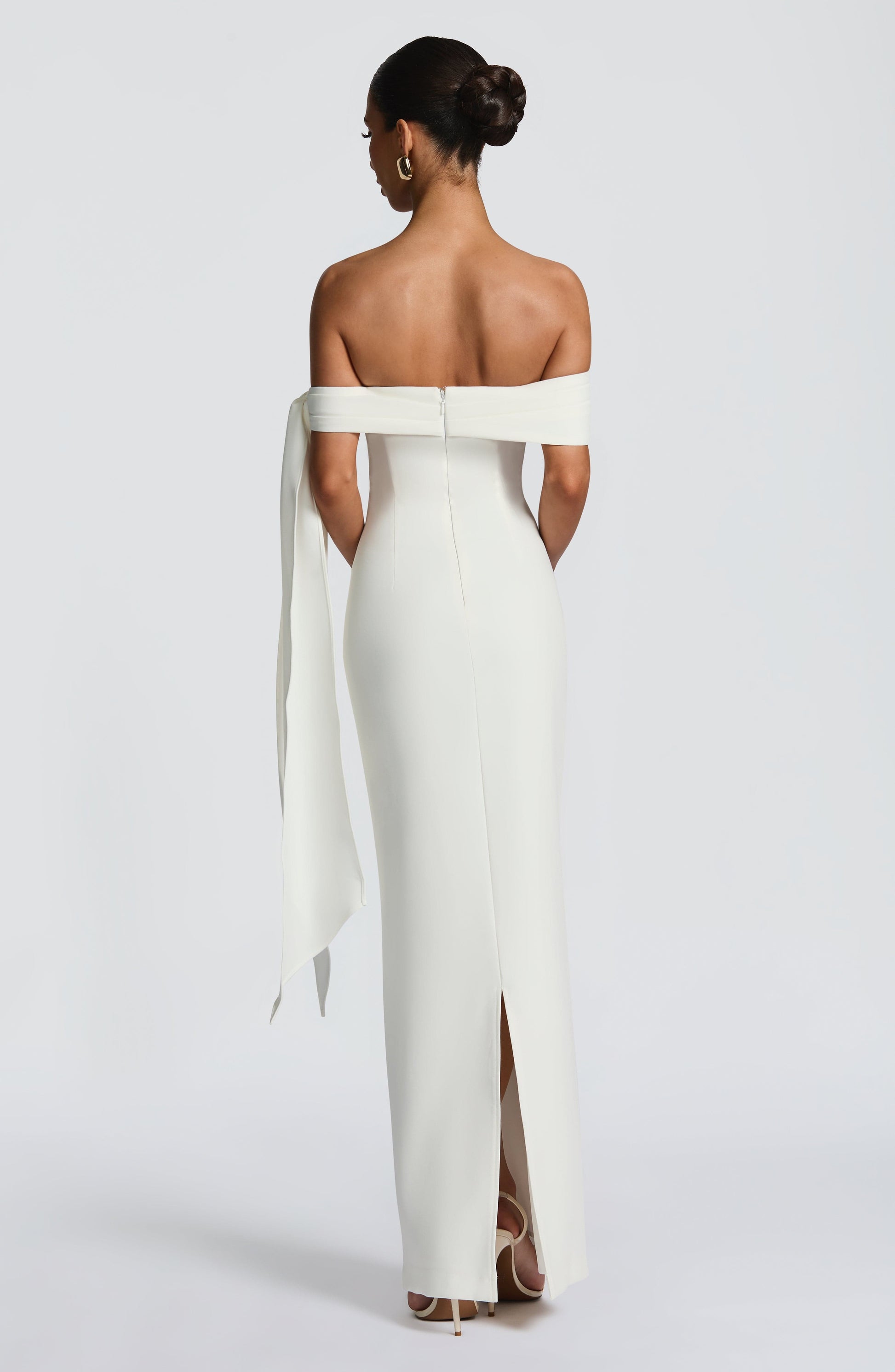Luvrefashion | Ivory Addie Maxi Dress in XS - side view