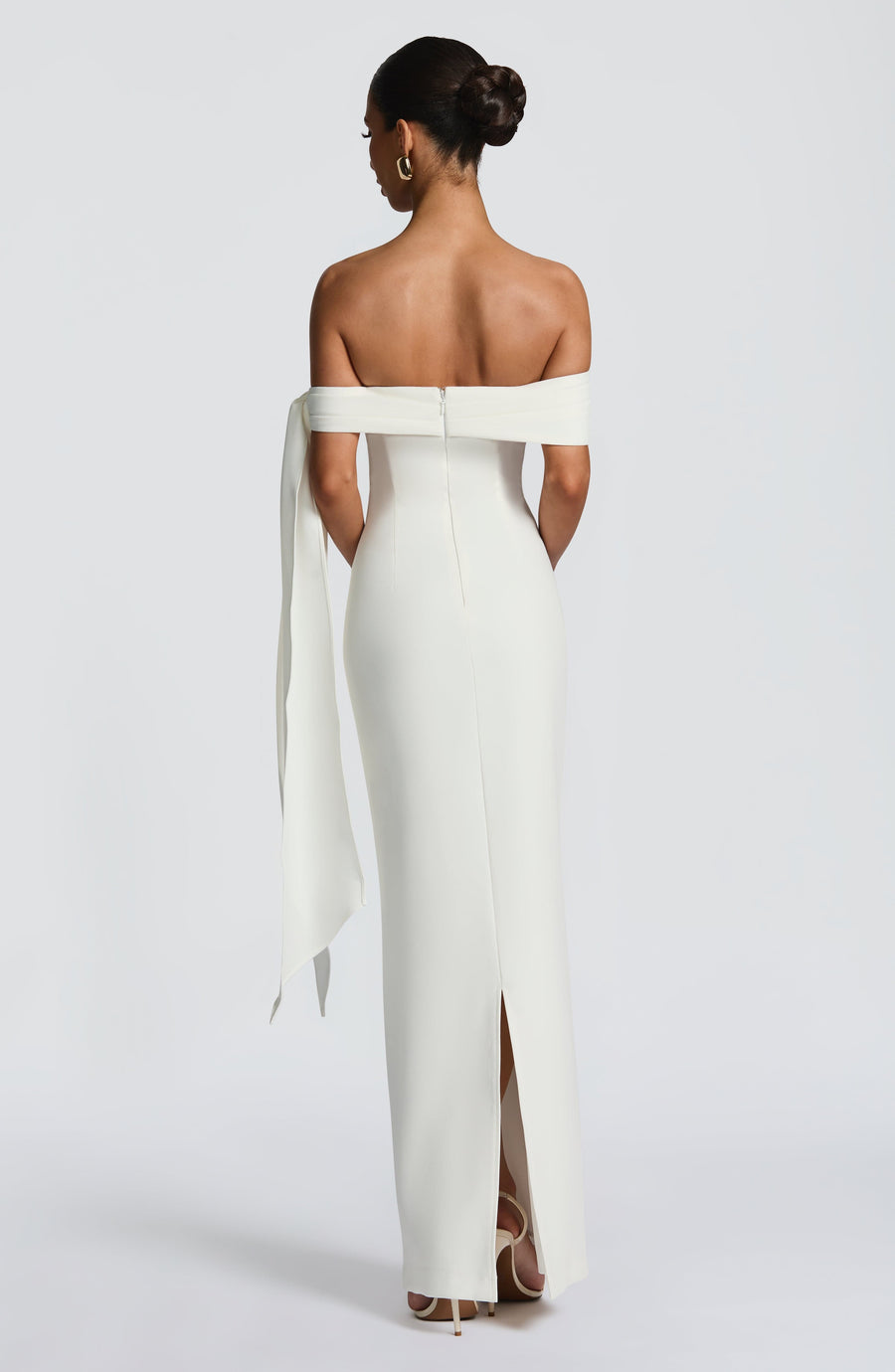 Luvrefashion | Ivory Addie Maxi Dress in XS - side view