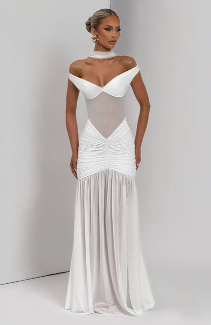 Luvrefashion | Ivory Alaia Maxi Dress in XS - detail view