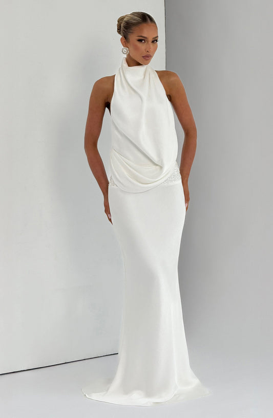 Luvrefashion | Ivory Armelle Maxi Dress in XS - front view
