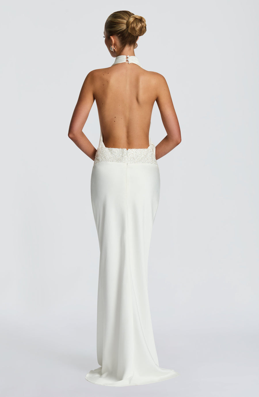Luvrefashion | Ivory Armelle Maxi Dress in XS - detail view
