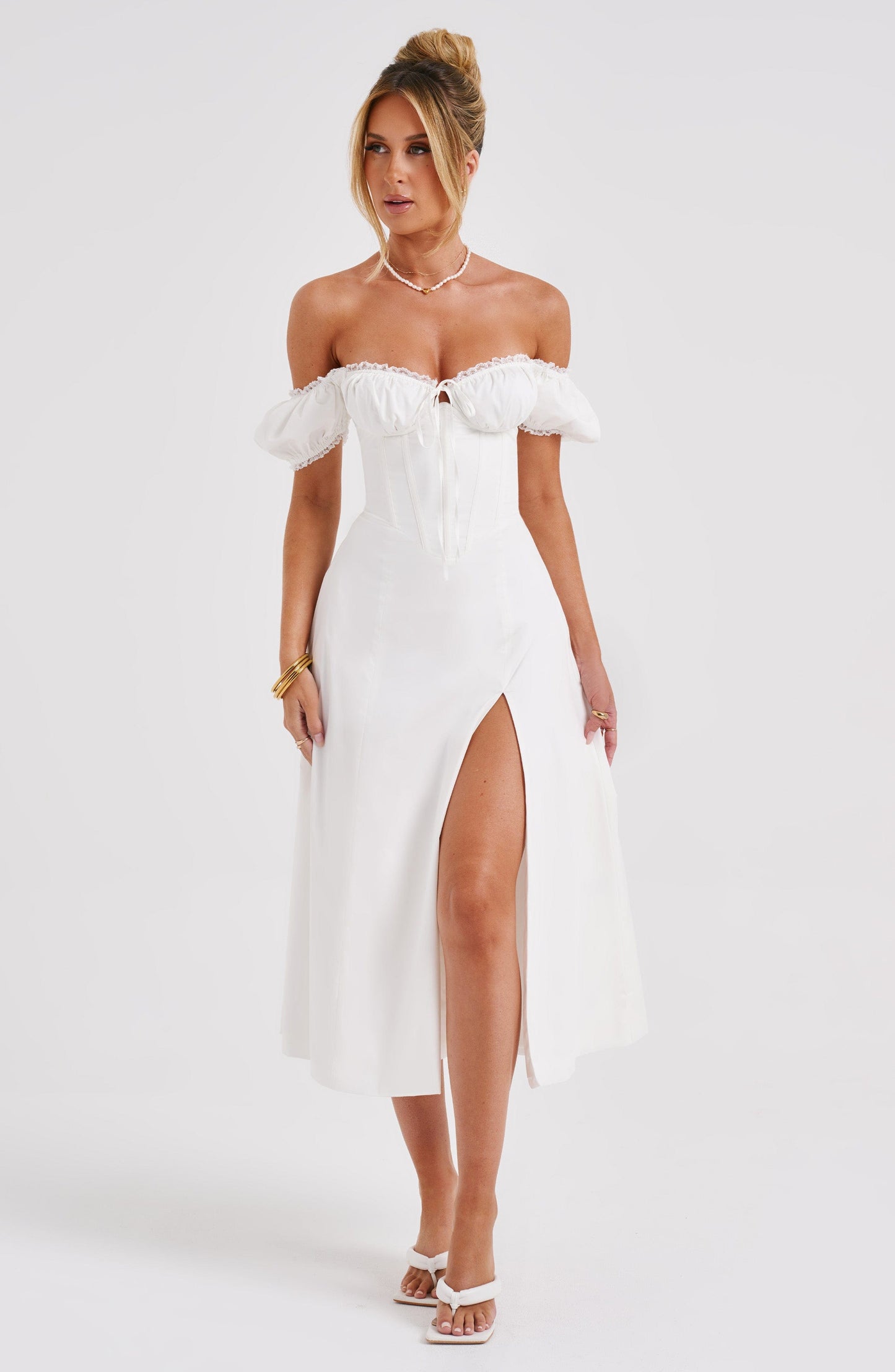 Luvrefashion | Ivory Courtney Midi Dress in XS - image 6