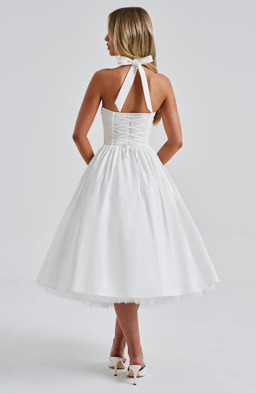 Luvrefashion | Ivory Cressida Midi Dress in XS - image 11
