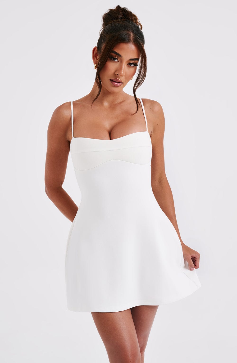 Luvrefashion | Ivory Dakota Mini Dress in XS - styled look