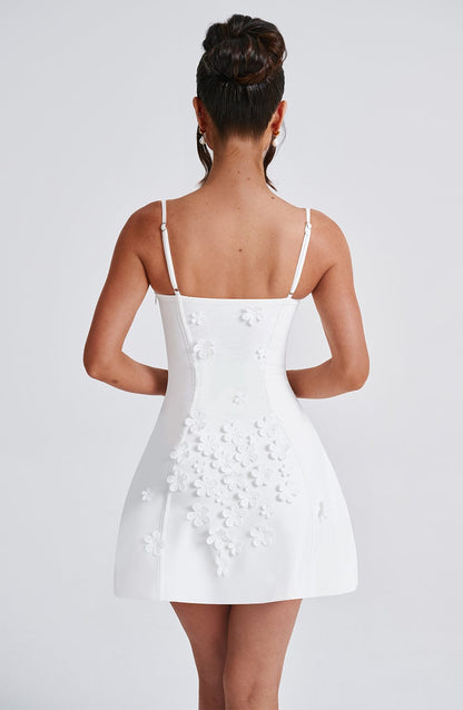 Luvrefashion | Ivory Dalary Mini Dress in XS - side view
