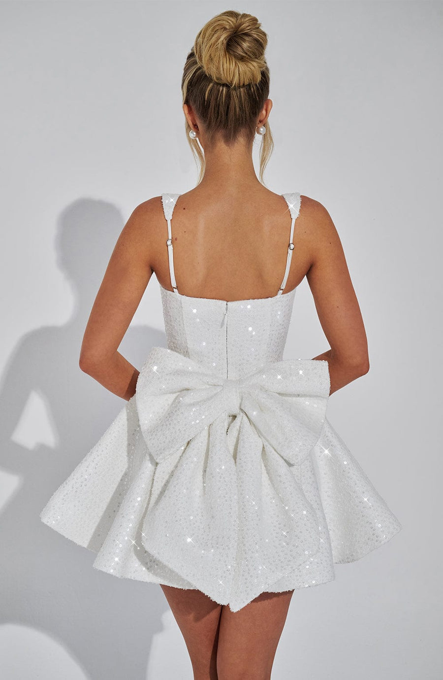 Luvrefashion | Ivory Dorothy Mini Dress in XS - side view