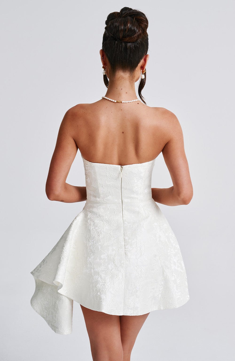Luvrefashion | Ivory Elodie Romper in XS - side view