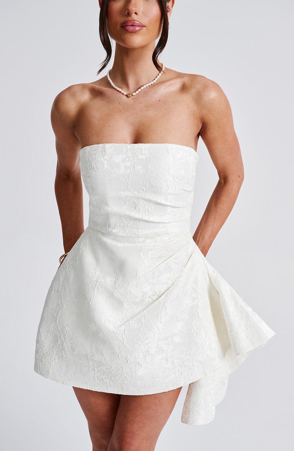 Luvrefashion | Ivory Elodie Romper in XS - back view