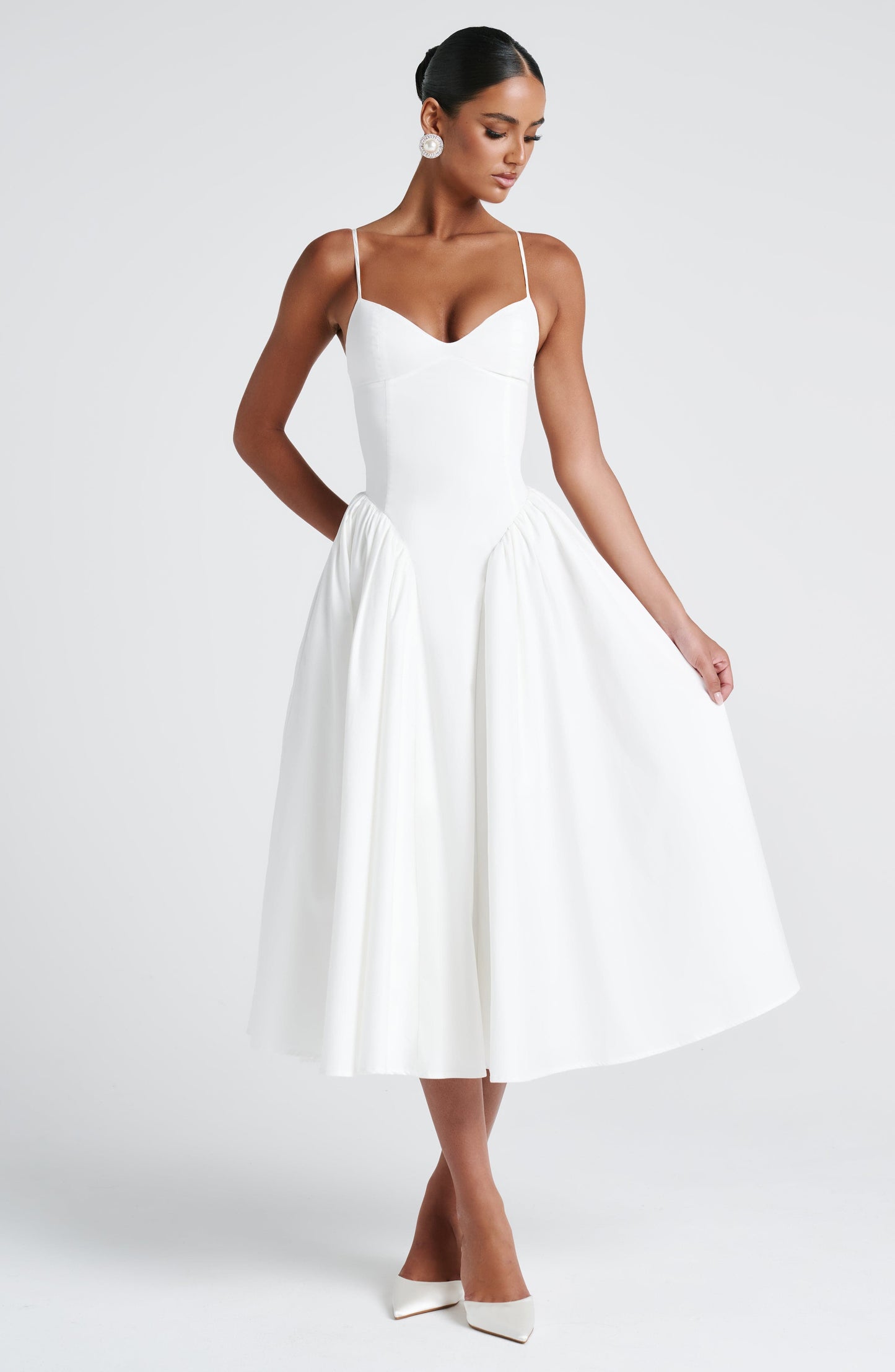 Luvrefashion | Ivory Emerson Midi Dress in XS - image 11