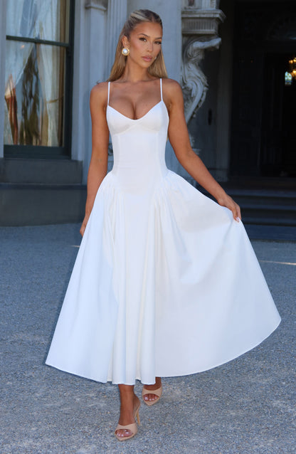 Luvrefashion | Ivory Emerson Midi Dress in XS - side view