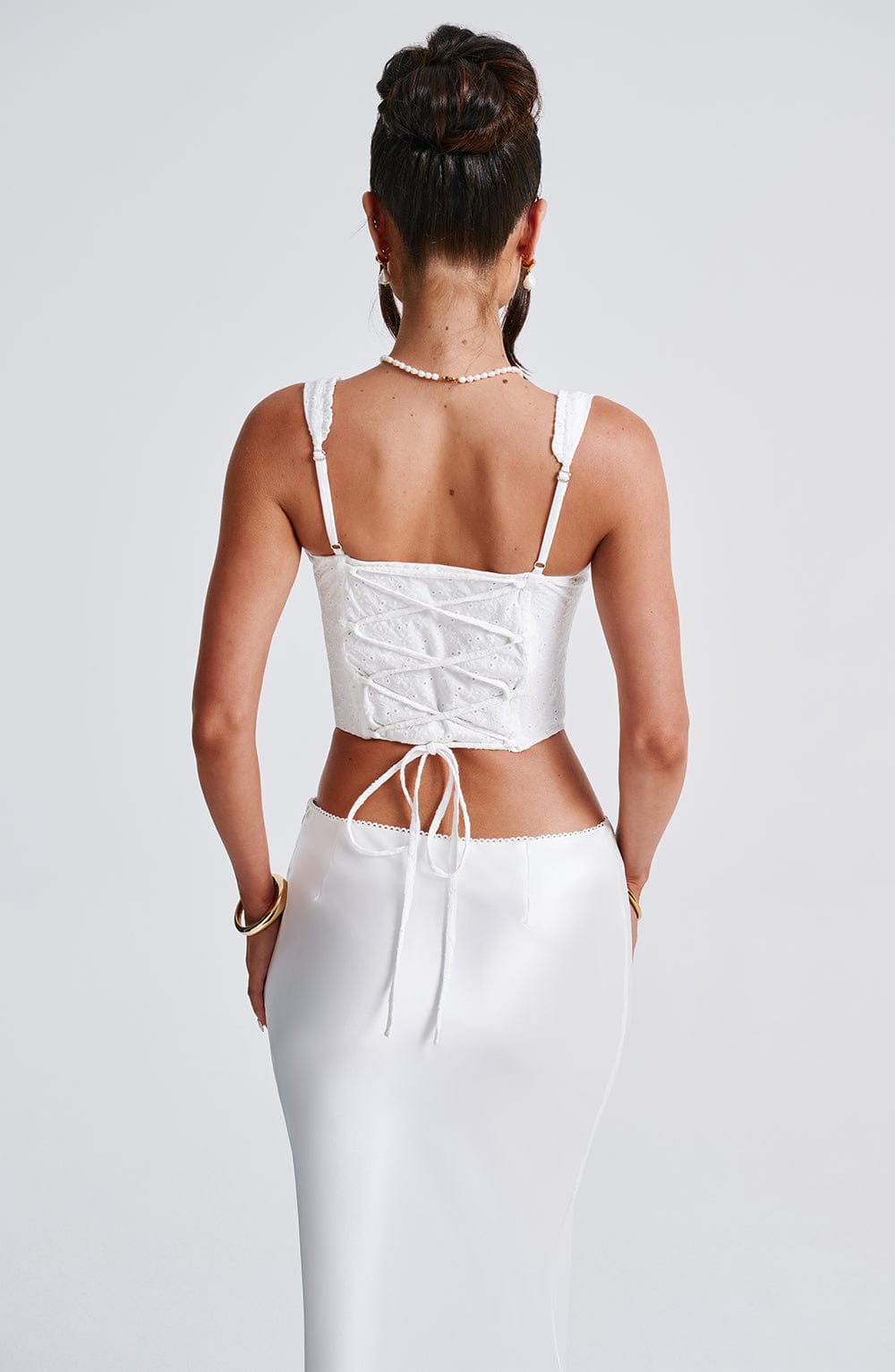Luvrefashion | Ivory Emory Corset in XS - back view
