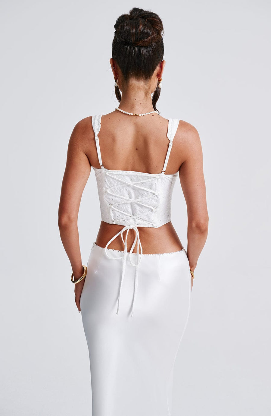 Luvrefashion | Ivory Emory Corset in XS - back view