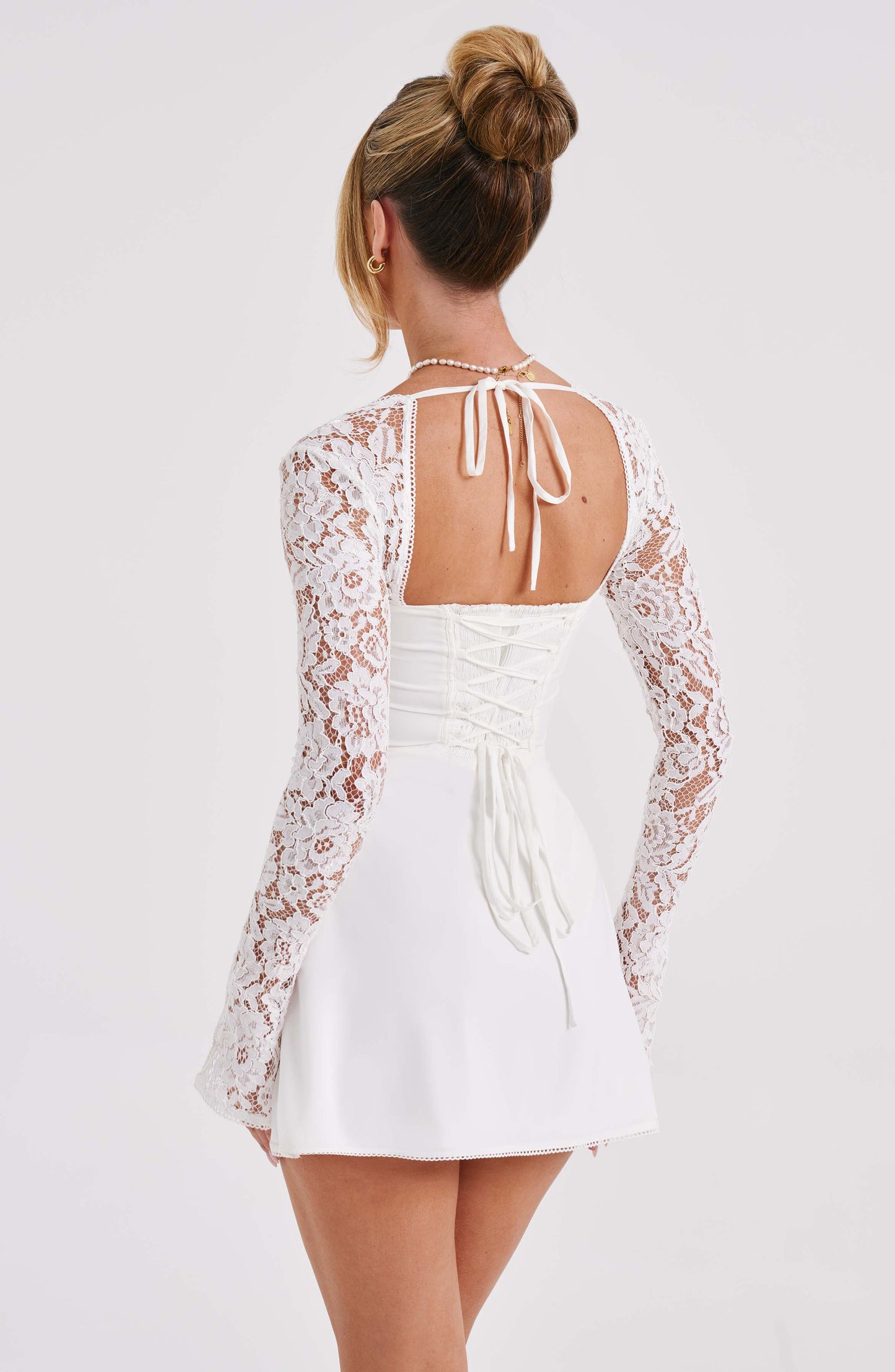 Luvrefashion | Ivory Jacinta Mini Dress in XS - styled look