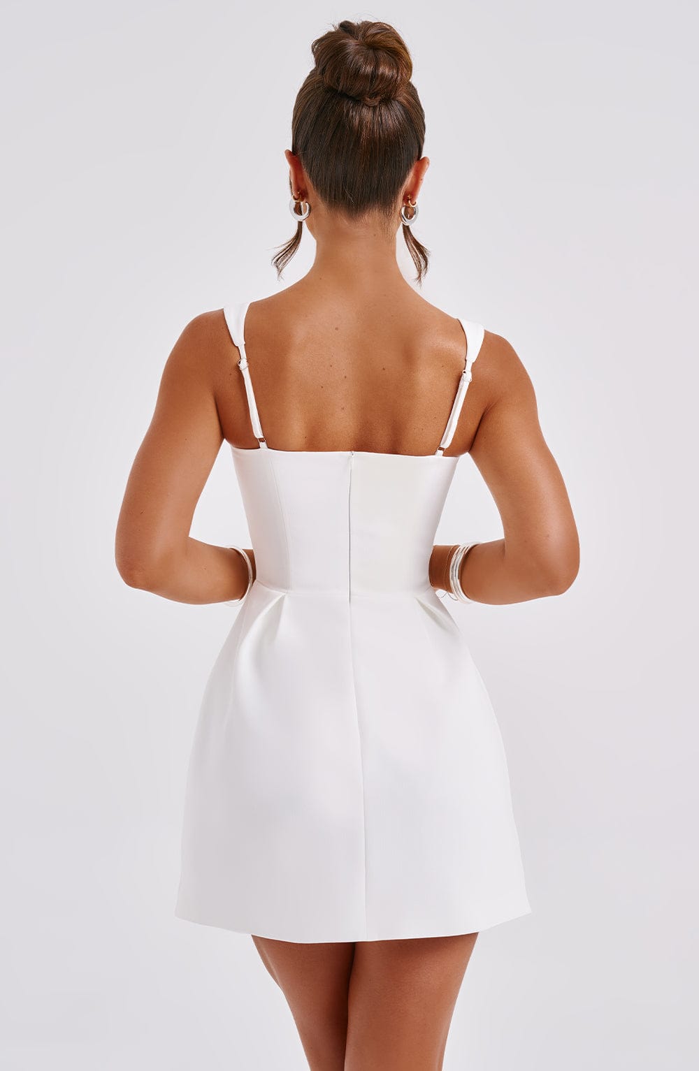Luvrefashion | Ivory Janiyah Mini Dress in XS - back view