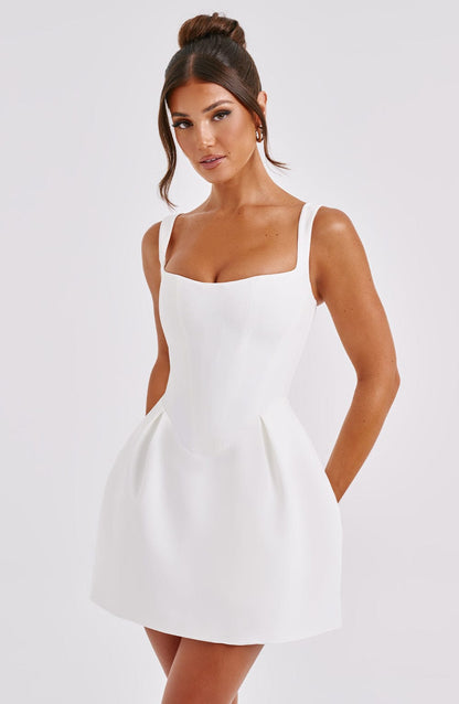Luvrefashion | Ivory Janiyah Mini Dress in XS - styled look