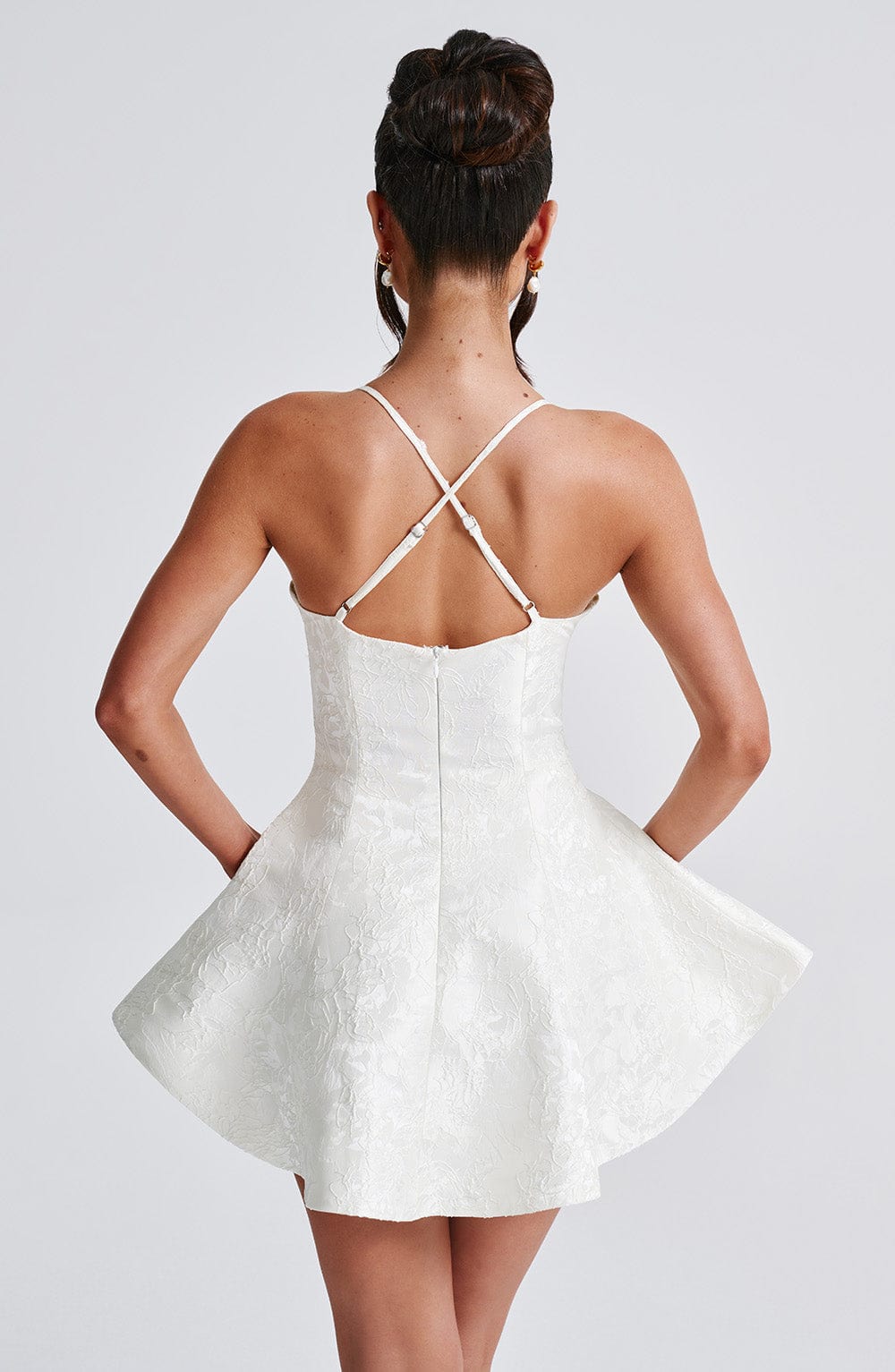 Luvrefashion | Ivory Leila Romper in XS - side view