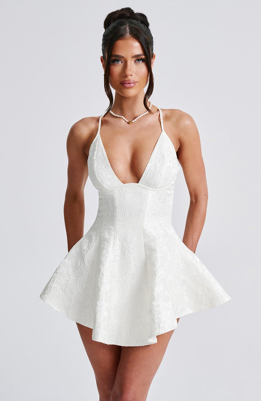 Luvrefashion | Ivory Leila Romper in XS - back view