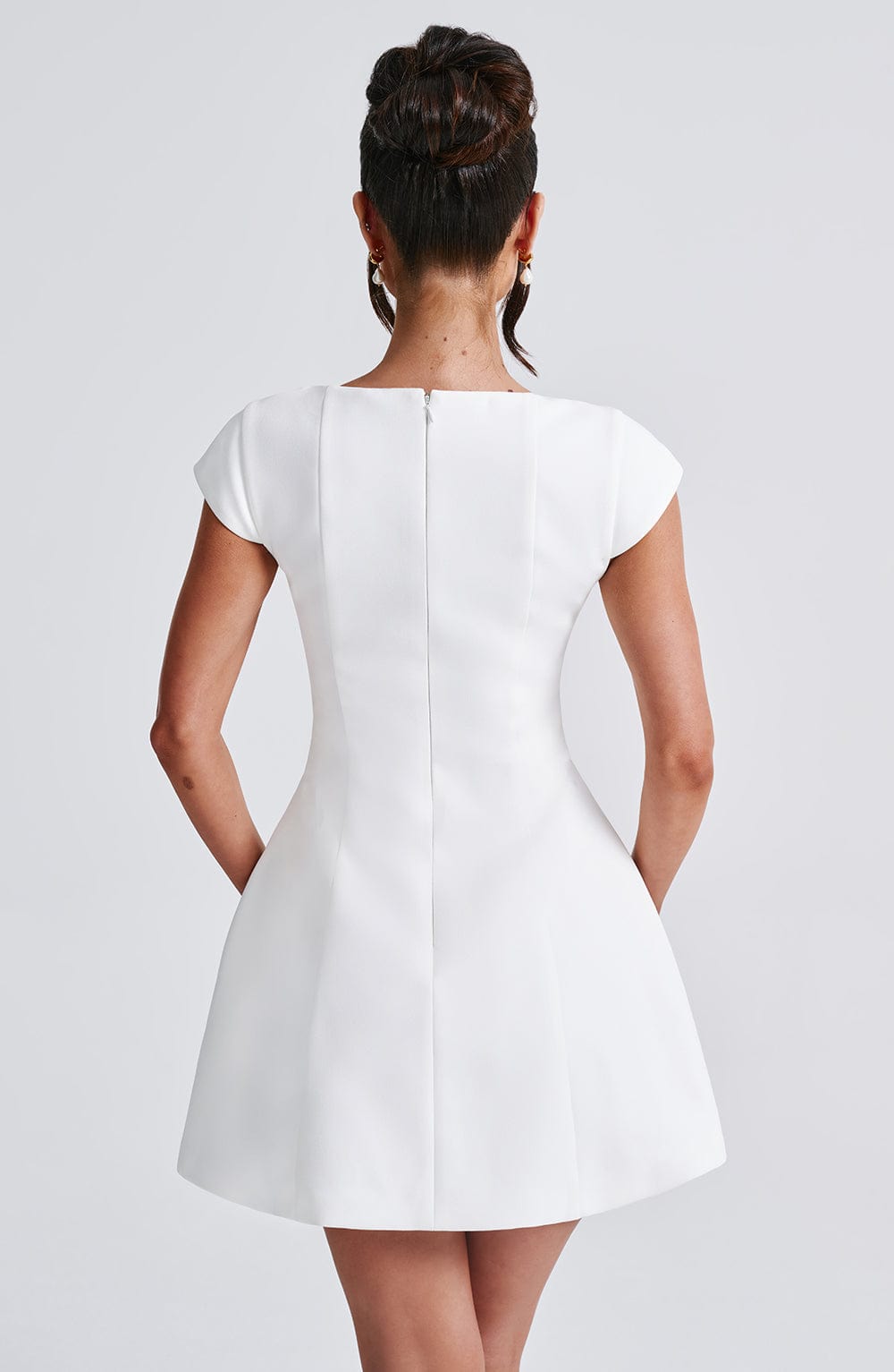 Luvrefashion | Ivory Lena Mini Dress in XS - side view