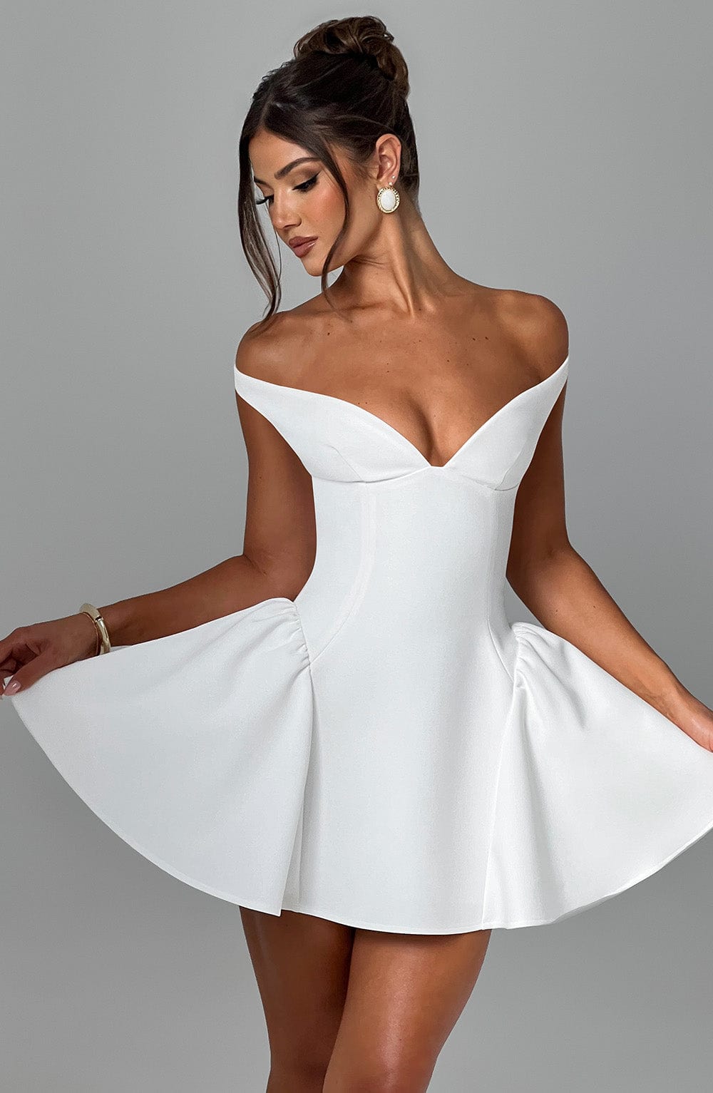 Luvrefashion | Ivory Marla Mini Dress in XS - side view
