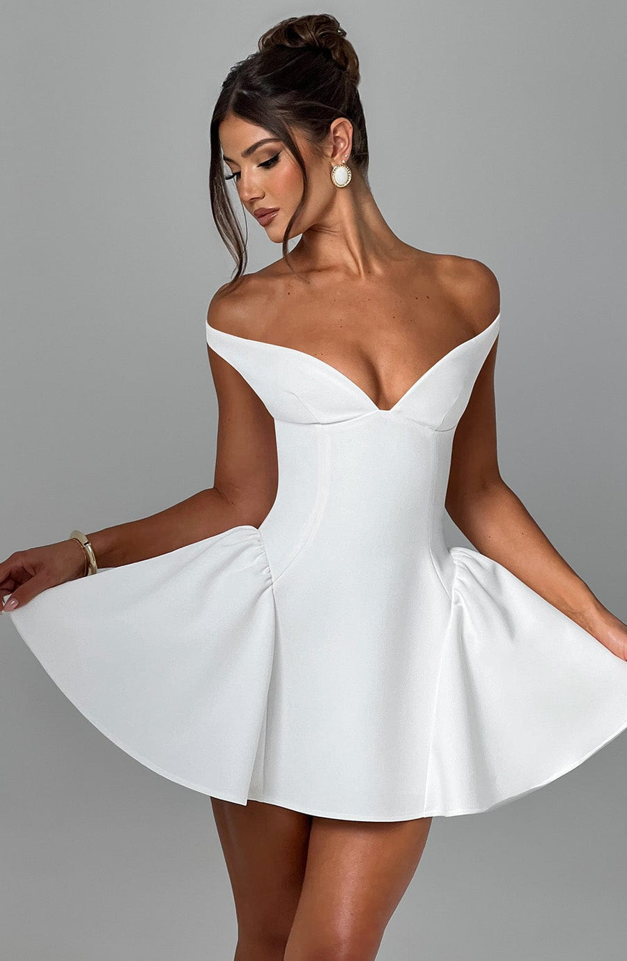 Luvrefashion | Ivory Marla Mini Dress in XS - side view