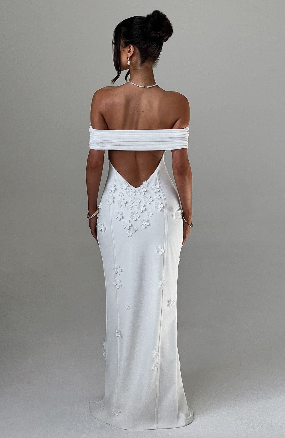 Luvrefashion | Ivory Maxi Dress by Milani in XS - side view