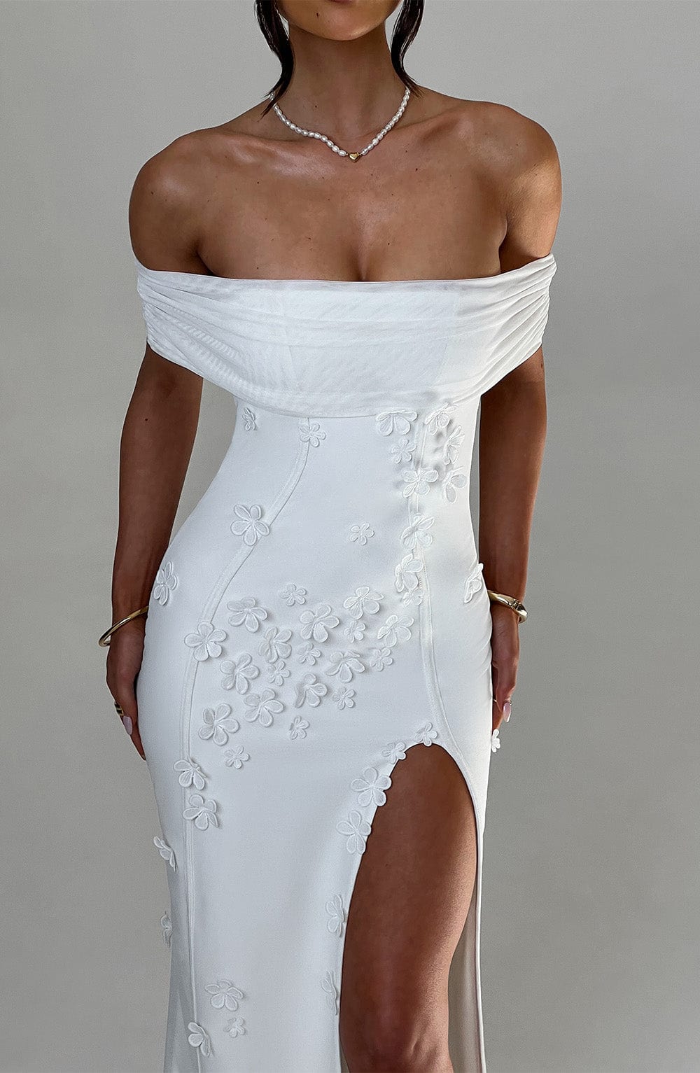 Luvrefashion | Ivory Maxi Dress by Milani in XS - back view