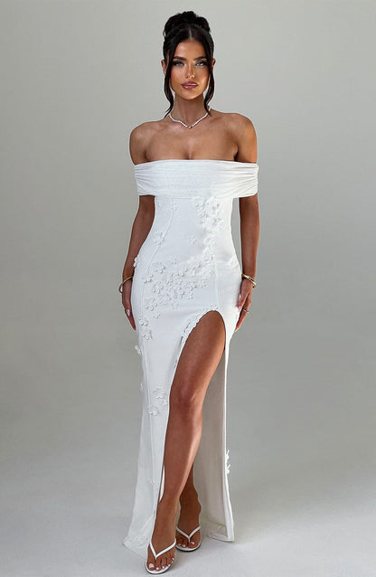 Luvrefashion | Ivory Maxi Dress by Milani in XS - detail view
