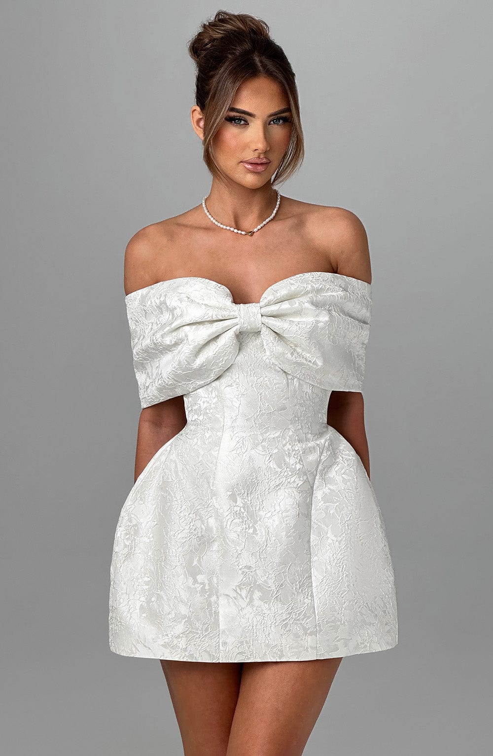 Luvrefashion | Ivory Raquel Mini Dress in XS - styled look