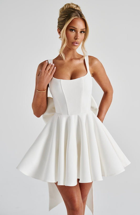 Luvrefashion | Ivory Rue Mini Dress in XS - front view