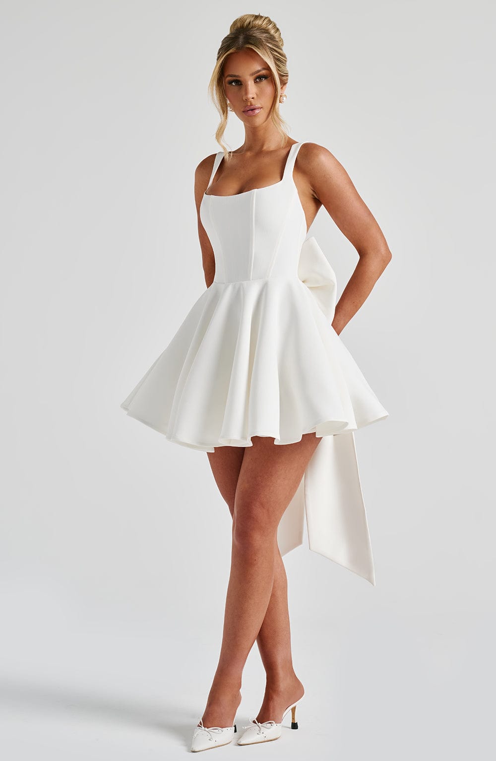 Luvrefashion | Ivory Rue Mini Dress in XS - styled look