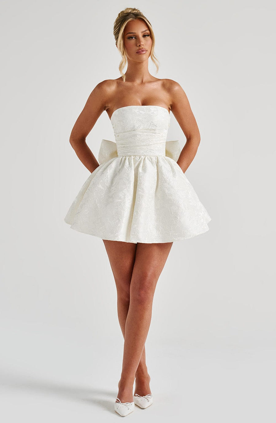 Luvrefashion | Ivory Salome Mini Dress in XS - image 8