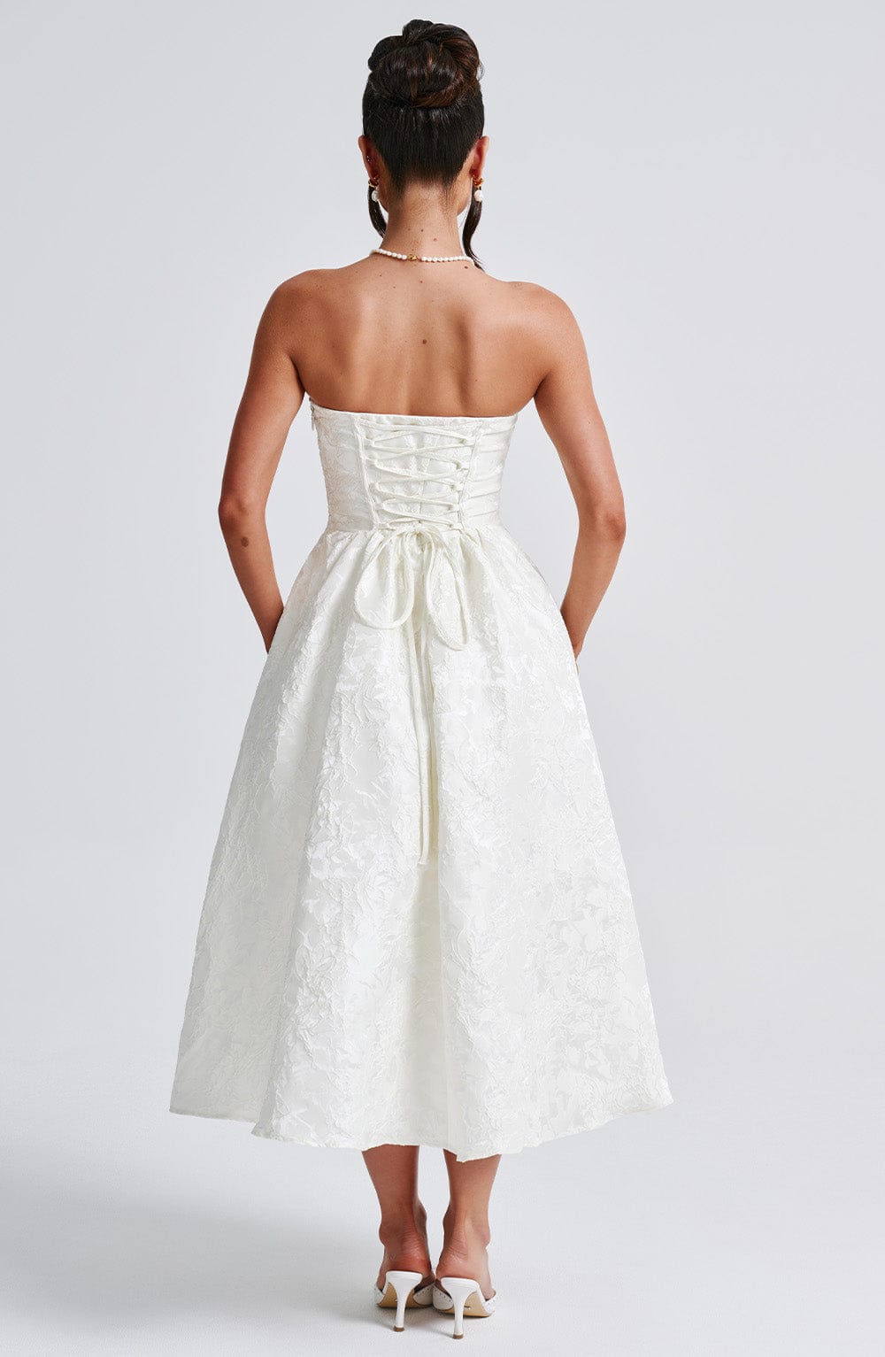 Luvrefashion | Ivory Saoirse Midi Dress in XS - image 7
