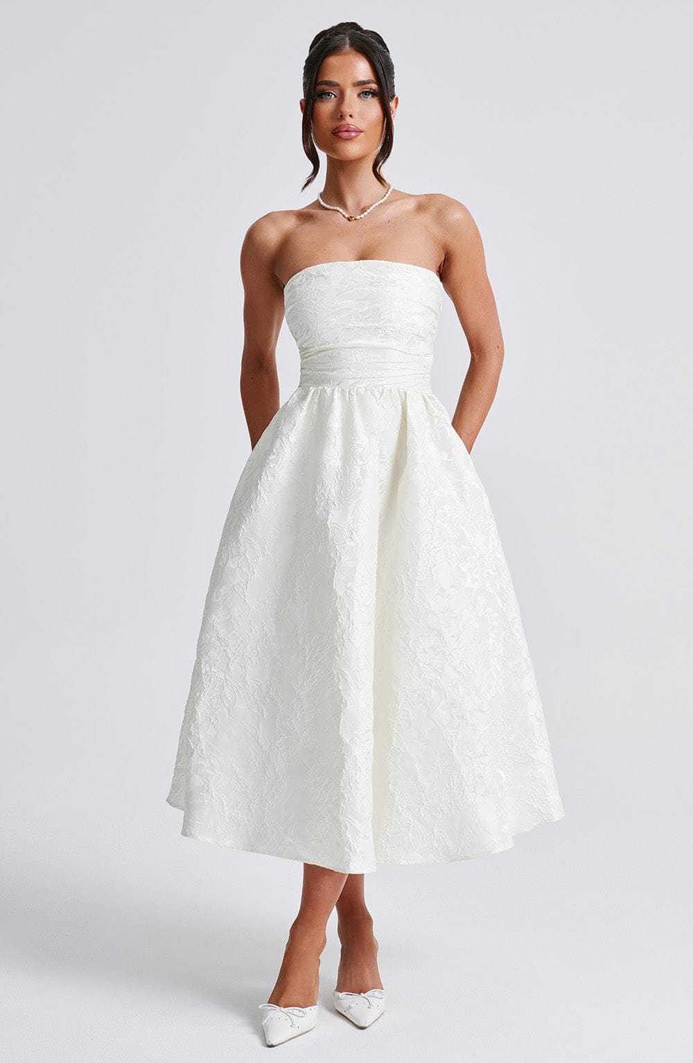 Luvrefashion | Ivory Saoirse Midi Dress in XS - image 9