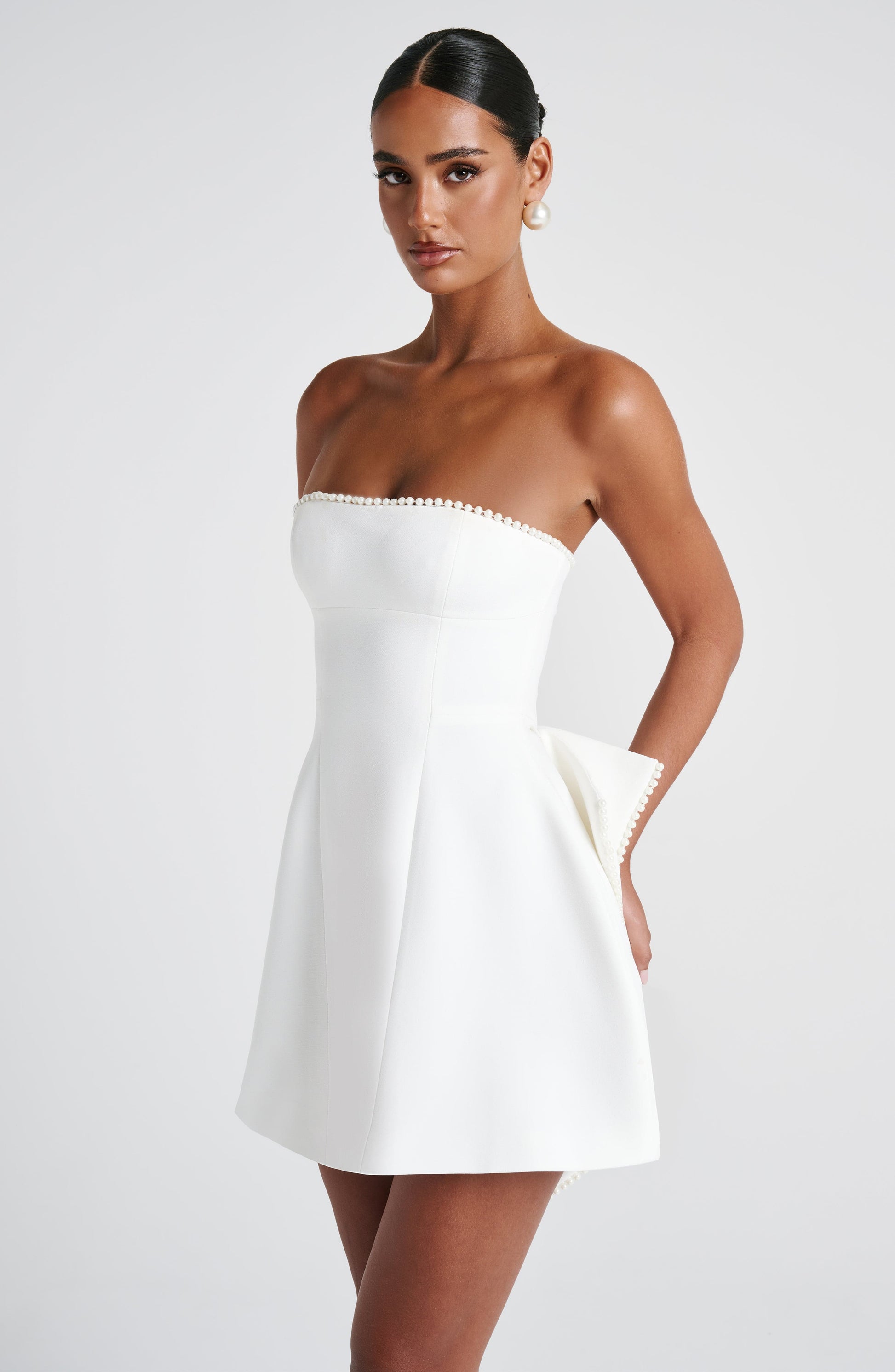 Luvrefashion | Ivory Suni Mini Dress in XS - styled look