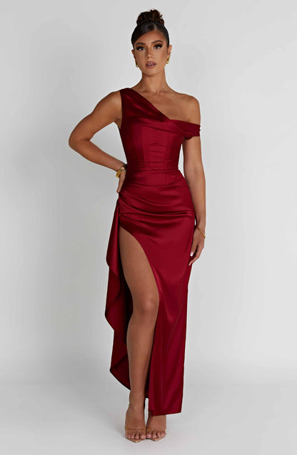 Luvrefashion | Juliene Wine Colored Maxi Dress in XS - image 10