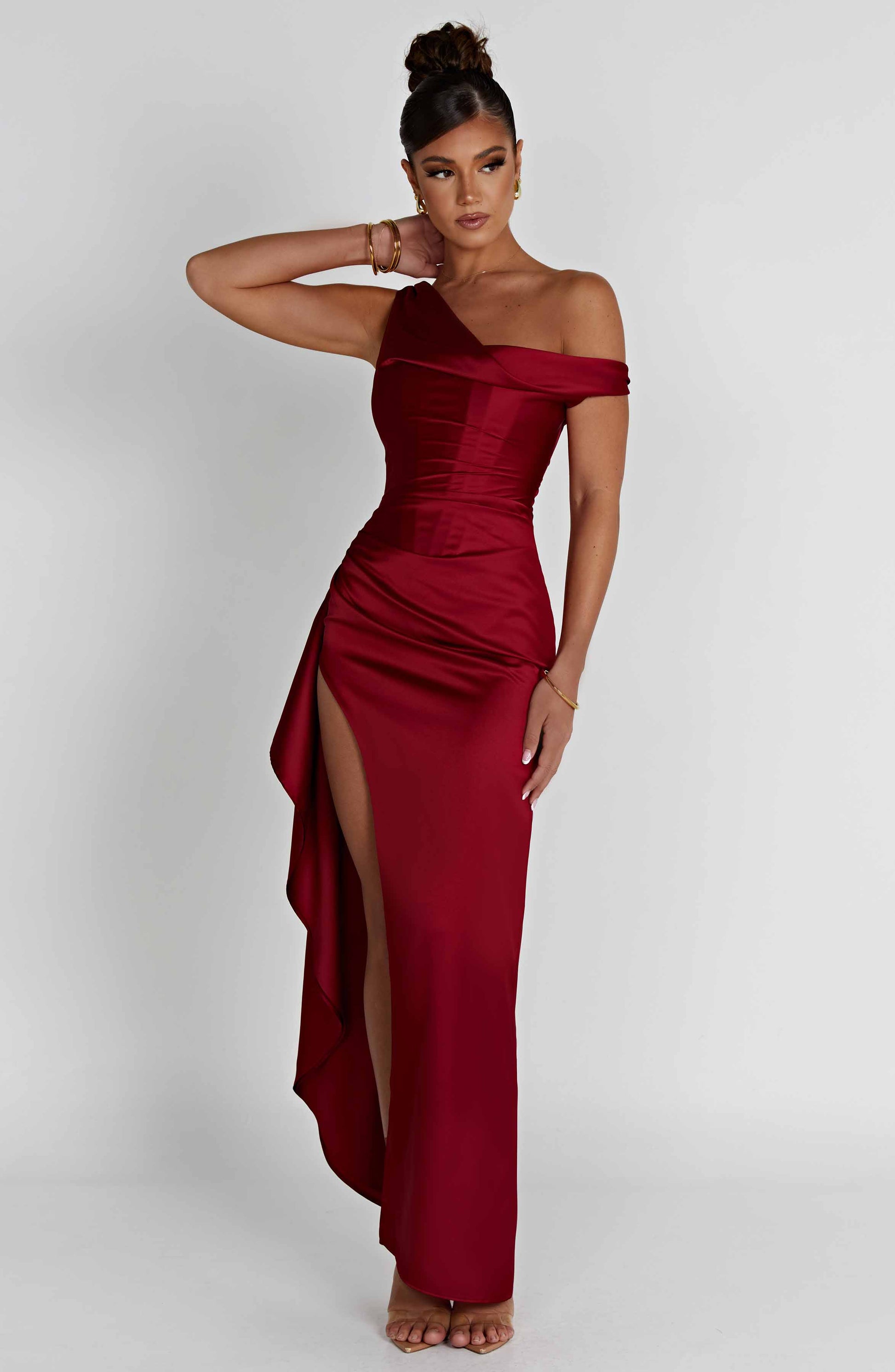 Luvrefashion | Juliene Wine Colored Maxi Dress in XS - image 9